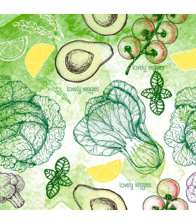Servilletas 33 x 33 cm Veggie Mix