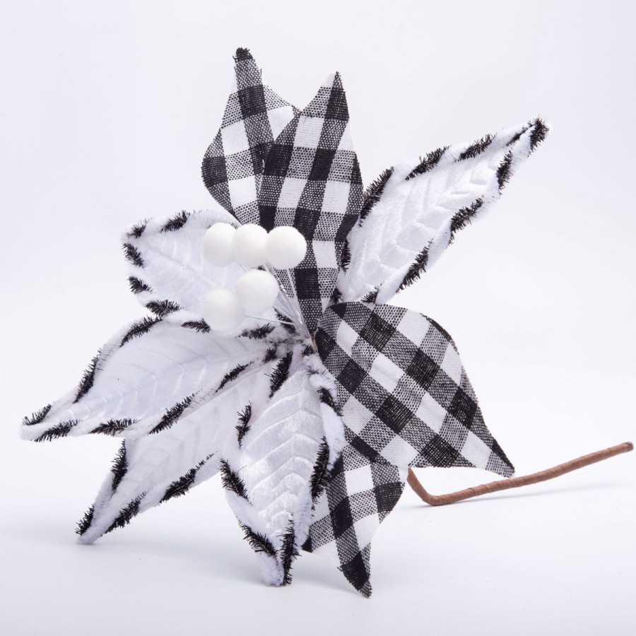 Adorno Estrella Federal a Cuadros Negra 22 cm Alparamis A24-4000