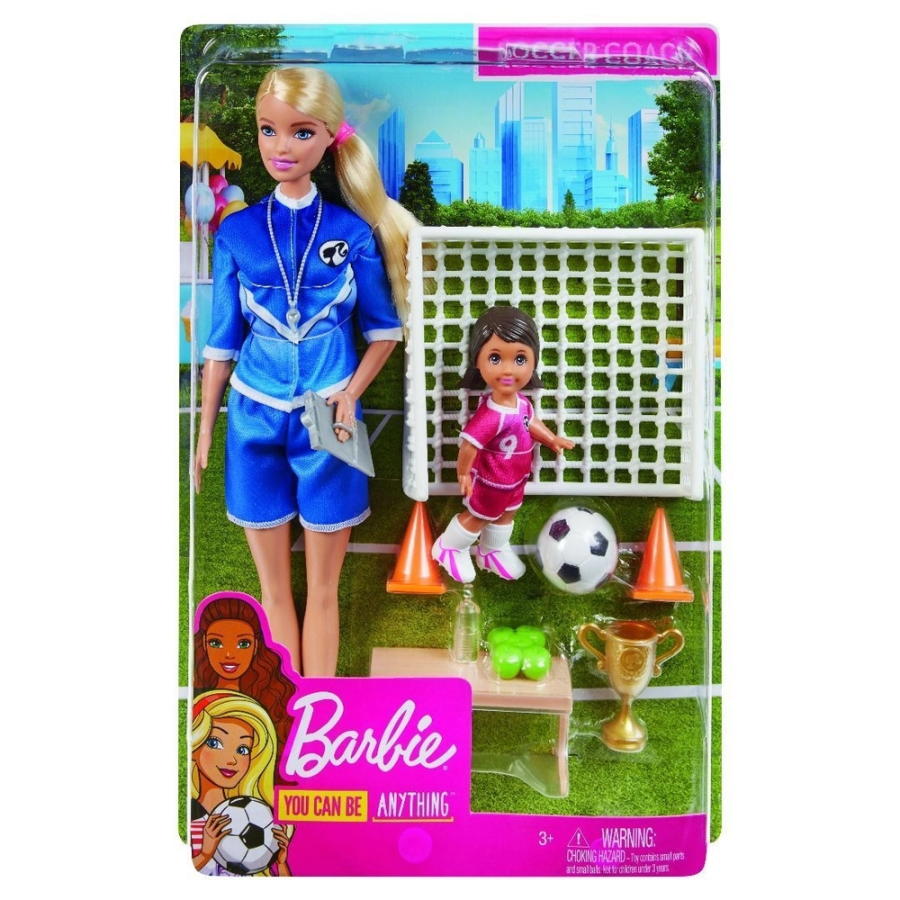 Muñeca Barbie Entrenadora De Fútbol