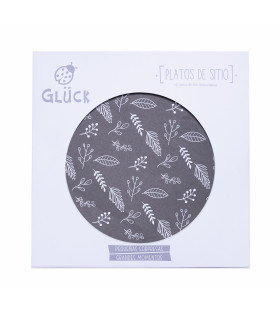 Plato de Sitio Hojas Negras 34 cm x 10