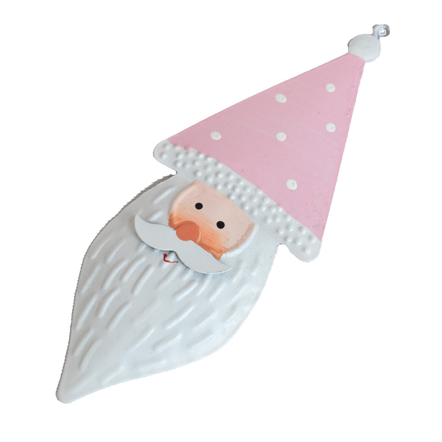 Adorno Colgante Cabeza Santa Metal Rosa Alparamis