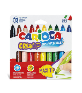 Marcadores Carioca Creatip Maxi x 10