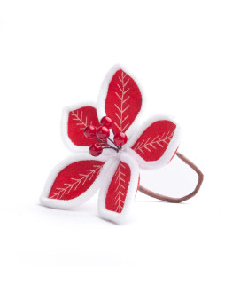 Adorno Estrella Federal Roja Borde Blanco 18 cm Alparamis A24-4206