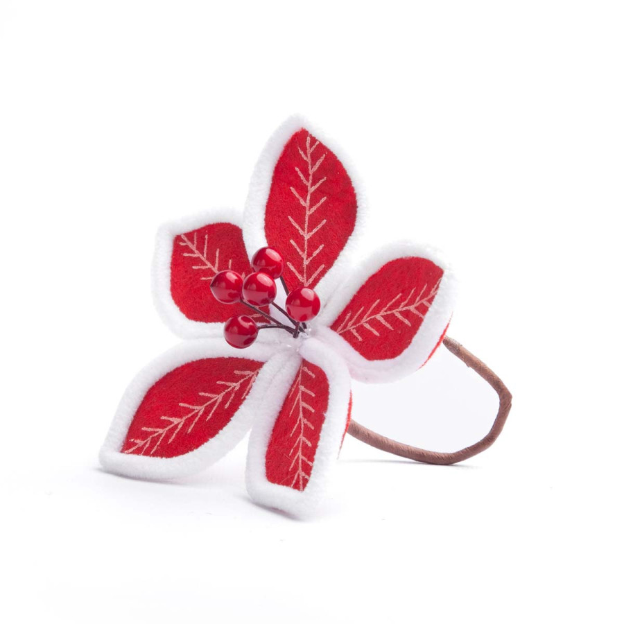 Adorno Estrella Federal Roja Borde Blanco 18 cm Alparamis A24-4206