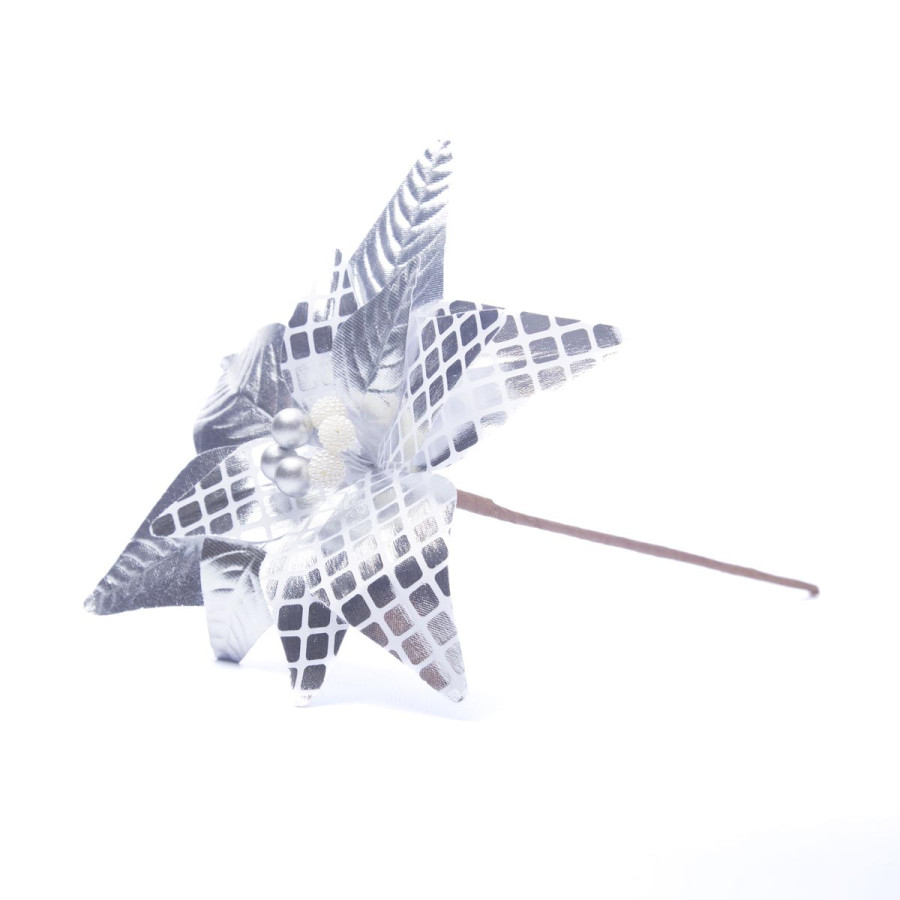 Adorno Estrella Federal Plateada 23 cm Alparamis A24-3949S