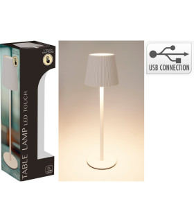 Lámpara de Mesa Recargable USB 36 cm Blanca Alparamis