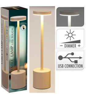 Lámpara de Mesa Recargable USB 34 cm Crema Alparamis