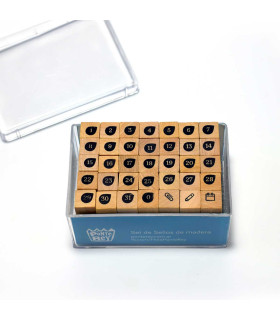 Set de sellos Bullet Jounal Números Calendario