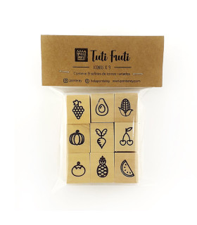 Set de sellos Iconos x 9 Tuti Fruti