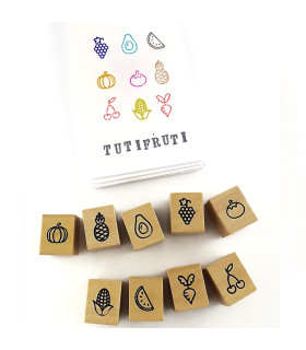Set de sellos Iconos x 9 Tuti Fruti