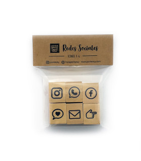 Set de sellos Iconos x 6 Redes Sociales