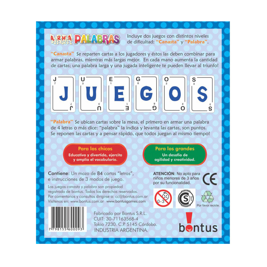 Juego de Cartas Armapalabras