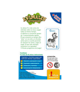 Juego Didáctico de Cartas Animales Escondidos