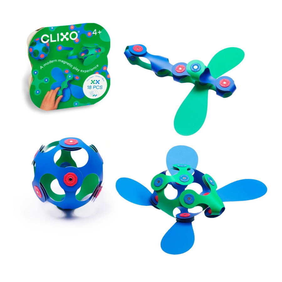 Set Itsy Verde y Azul 18 Piezas Clixo