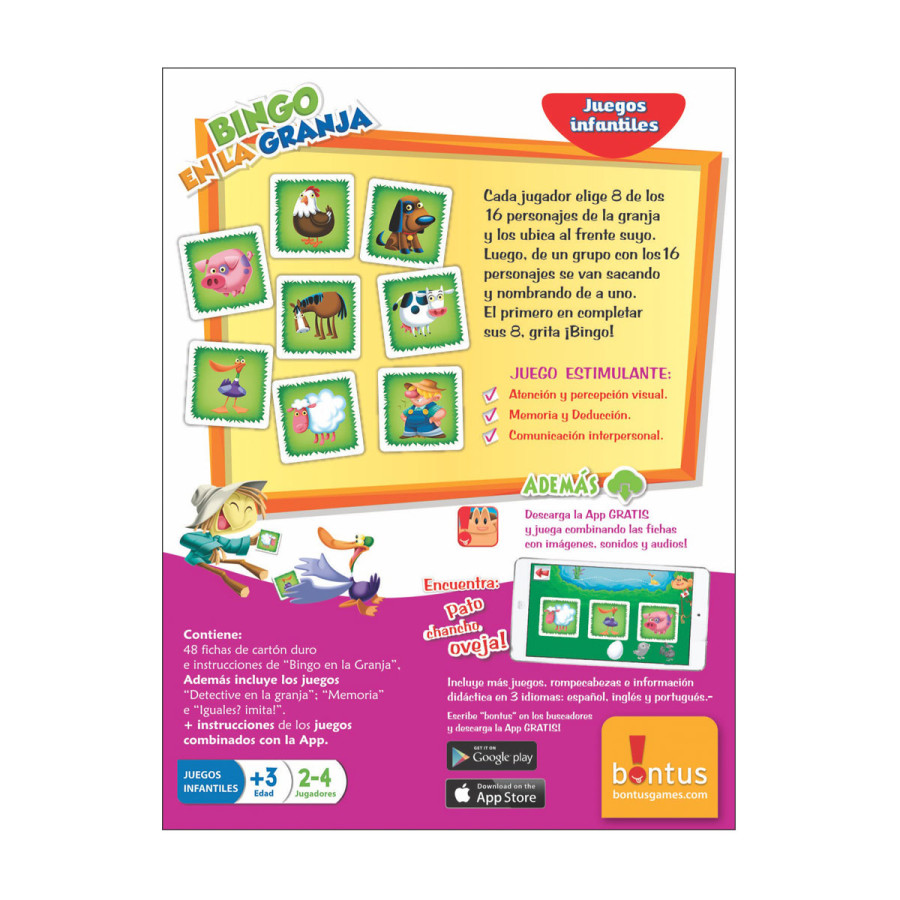 Juego de Mesa Didáctico Bingo en la Granja