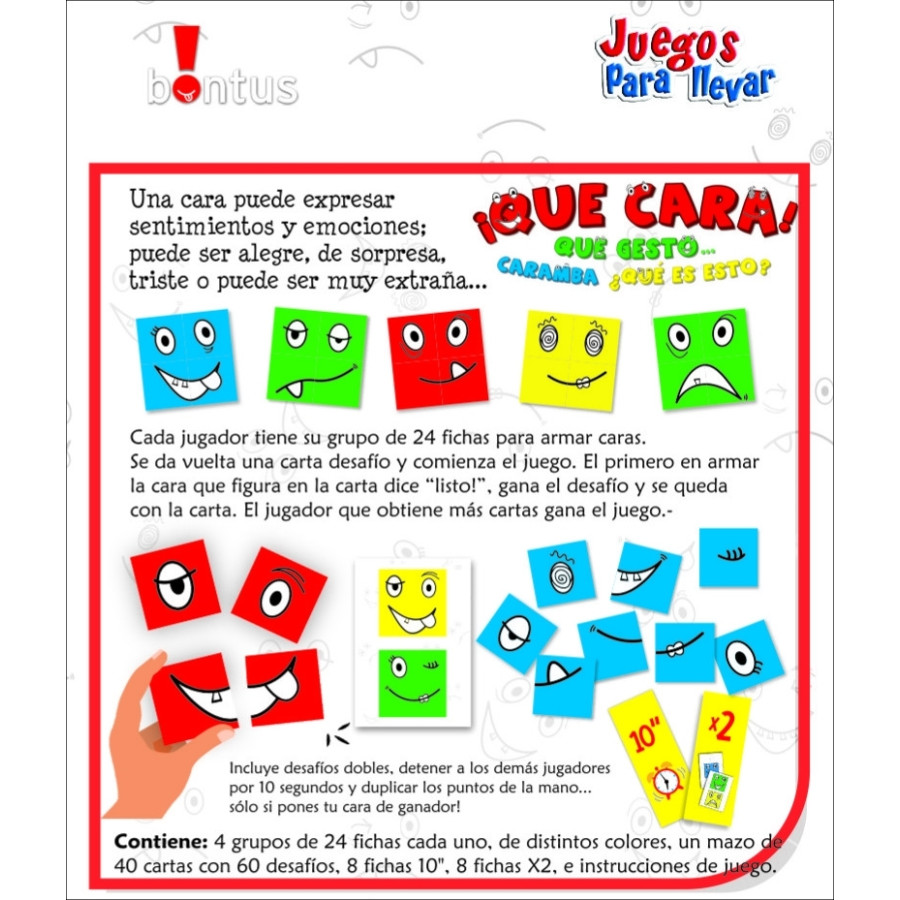 Juego de Mesa Qué Cara Qué Gesto