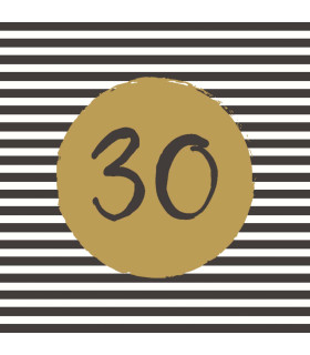 Servilletas 33 x 33 cm 30th Birthday