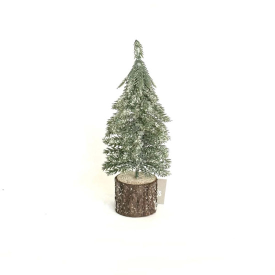 Árbol de Navidad con Base de Madera 19 cm Alparamis