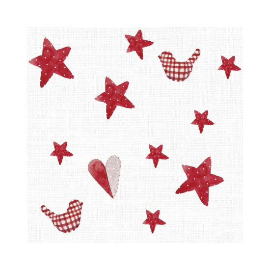 Servilletas 24 x 24 cm Artisan Joy Red and White Xmas