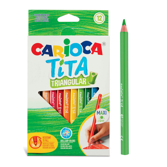Lápices Tita Triangular de Colores Carioca x 12