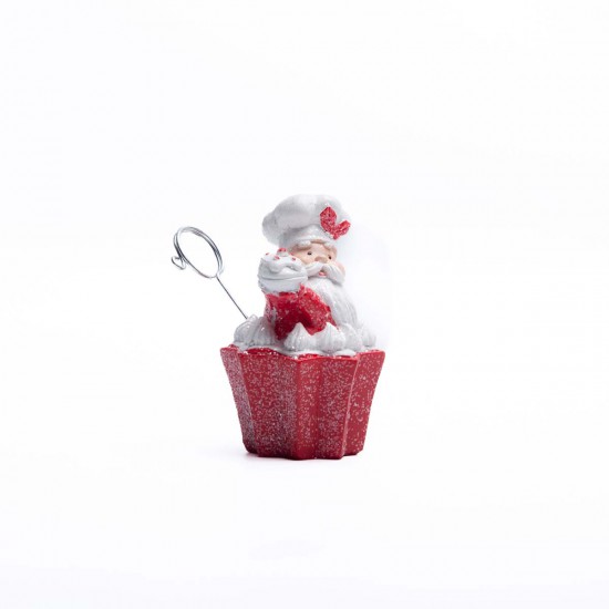 Adorno de Papá Noel Portatarjeta 11 cm Alparamis