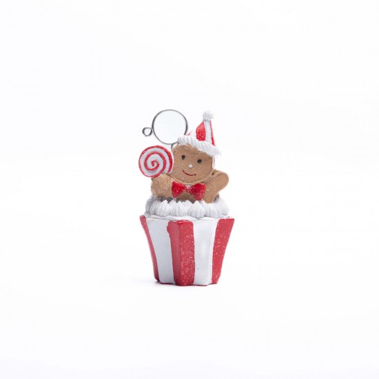 Adorno de Gingerbread Man Portatarjeta 11 cm Alparamis