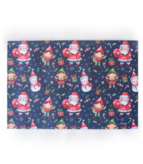 Individuales Bosque Encantado Papá Noel Azul x 30